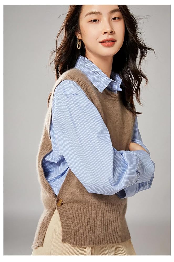 トップス ENFOLD SPLIT KNIT VEST VONIQUE / ENFOLD / SPLIT KNIT VEST